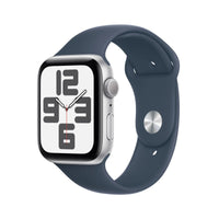 Thumbnail for Apple Watch SE GPS + Cellular 44mm Silver Aluminium Case w/ Storm Blue Sport Band - S/M APPLE